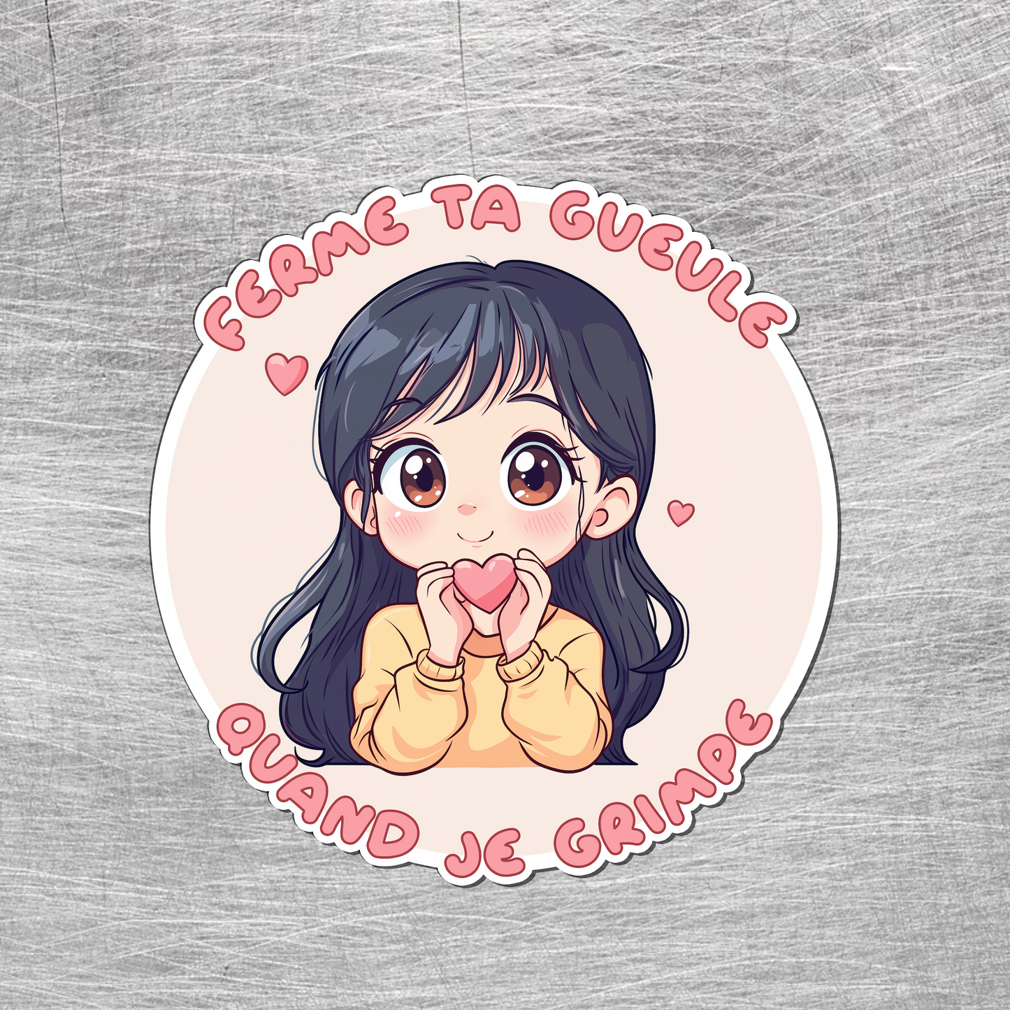 STICKER 7x7cm - FERME TA GUEULE QUAND JE GRIMPE