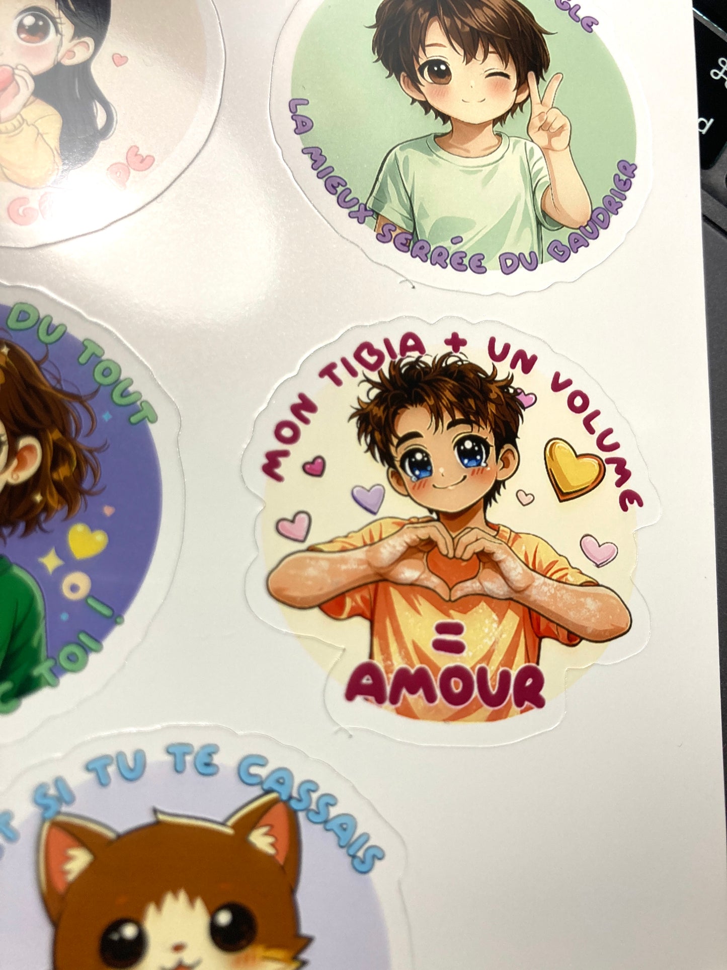 PLANCHE DE STICKERS 10x18cm - FERME TA GUEULE QUAND JE GRIMPE