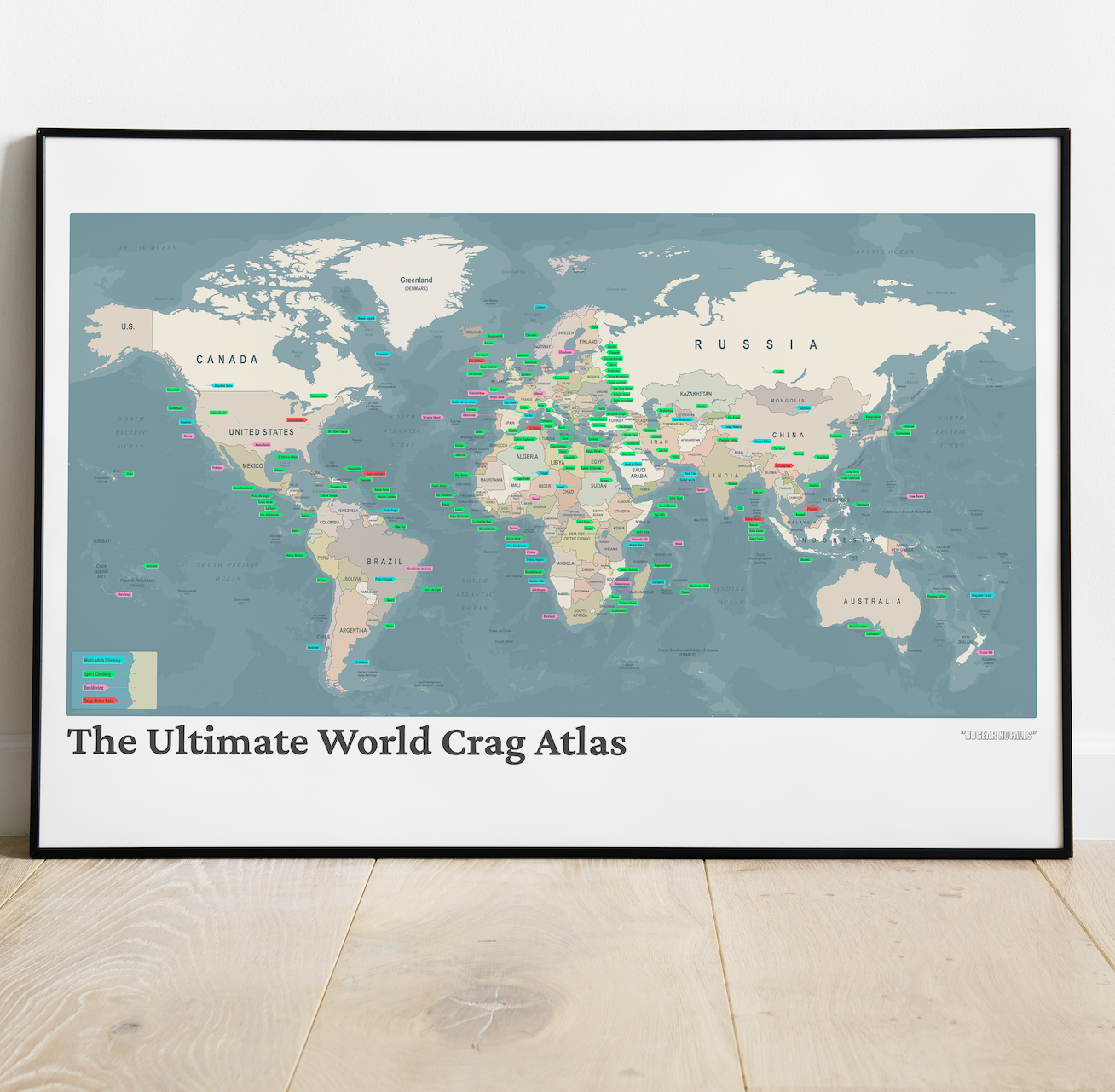 Poster THE ULTIMATE WORLD CRAG ATLAS -