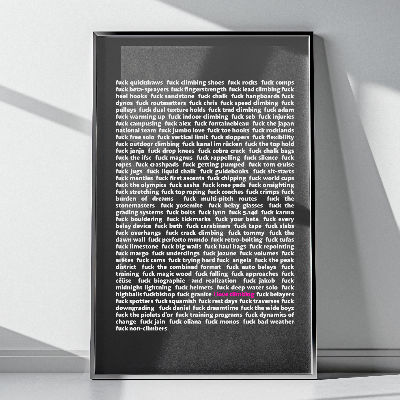 Poster - F*CK CLIMBING