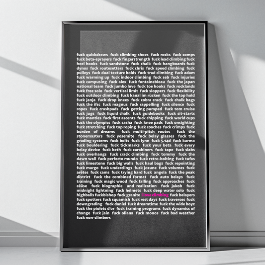 Poster - F*CK CLIMBING