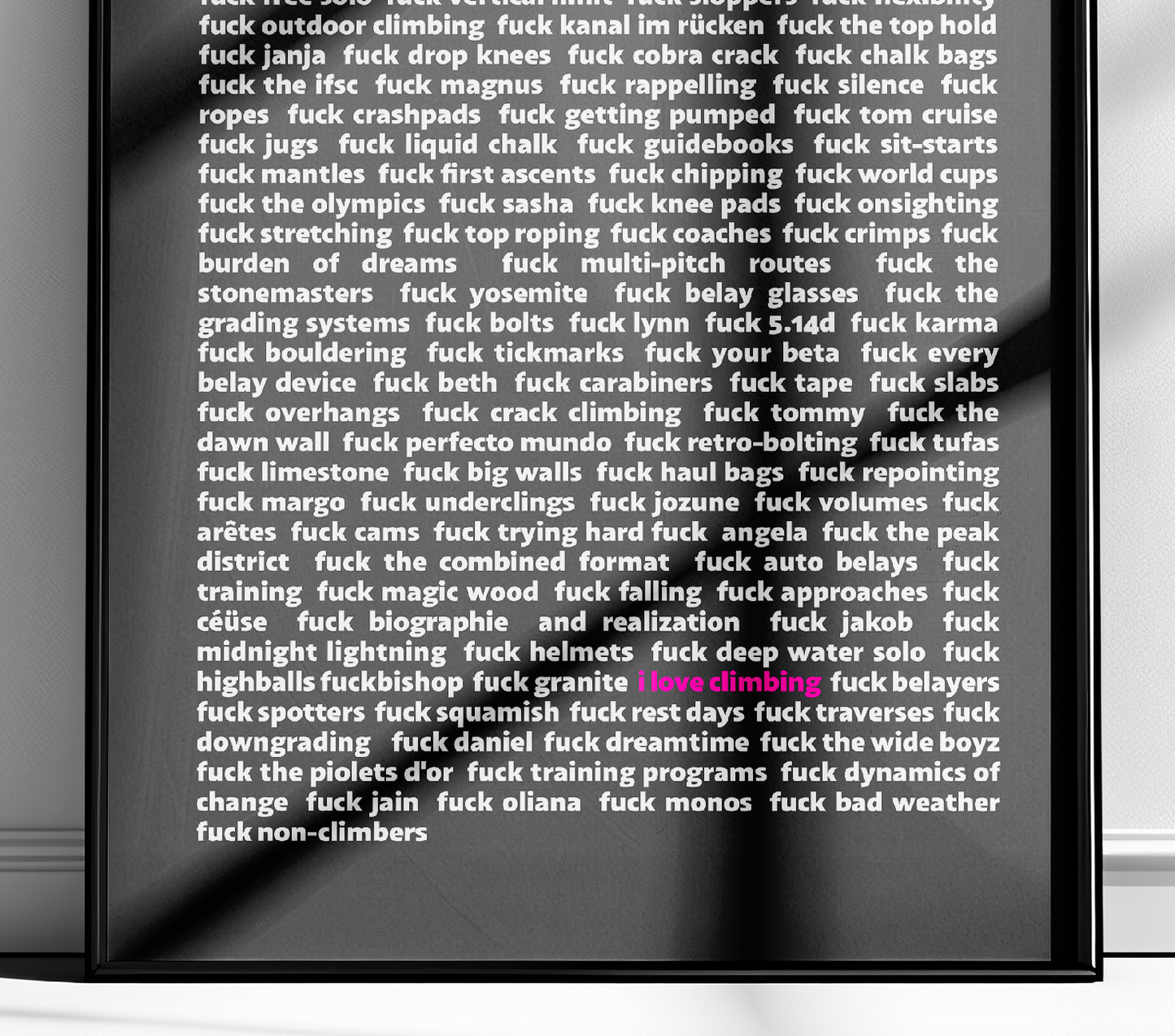 Poster - F*CK CLIMBING