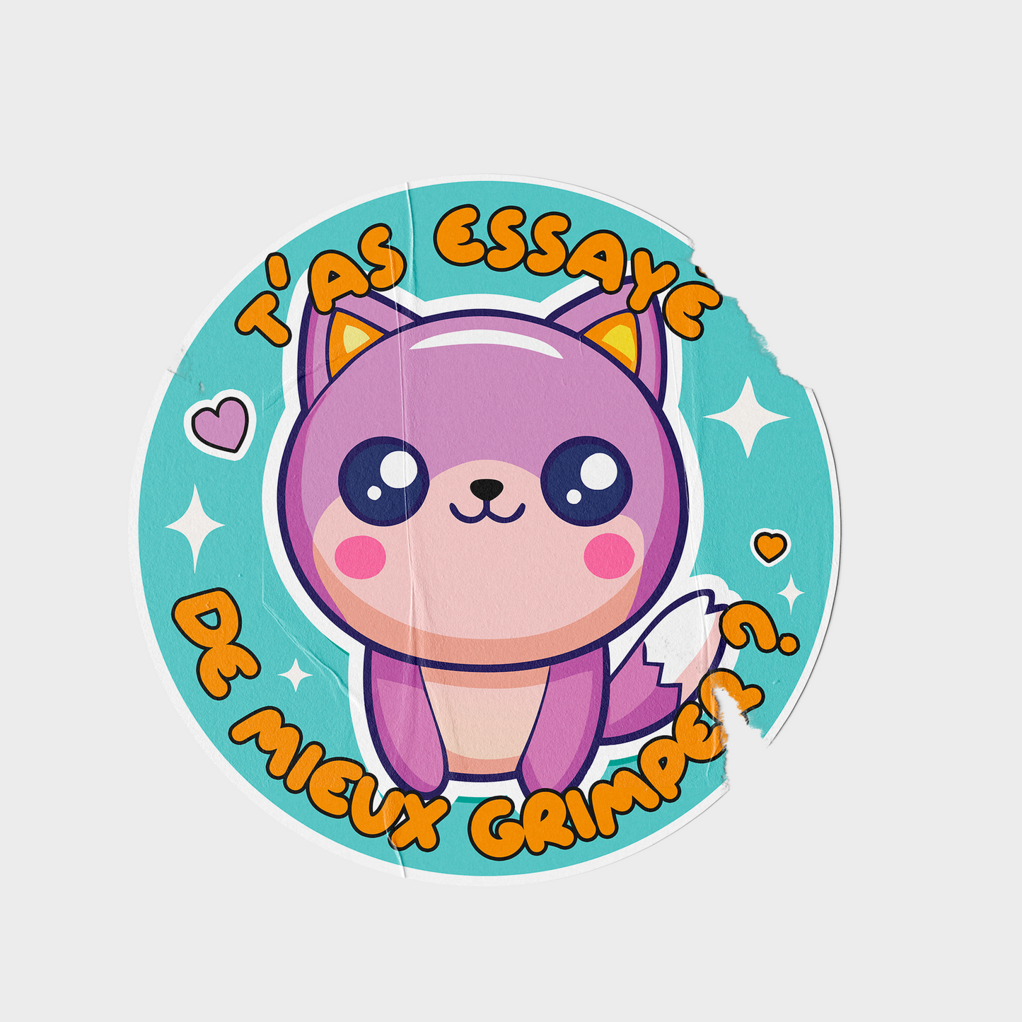 Planche de stickers escalade humour – “Tu grimpes comme un cul” & phrases cultes"