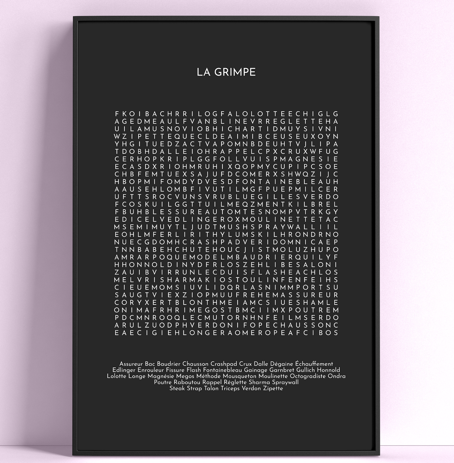 Poster LES MOTS CACHÉS DE LA GRIMPE - CLIMBING WORD SEARCH