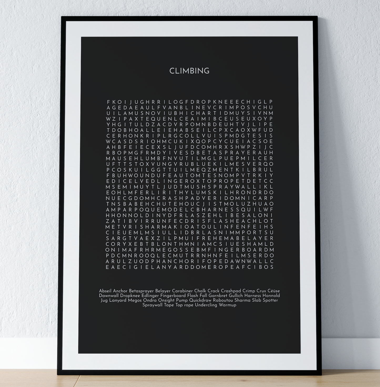 Poster LES MOTS CACHÉS DE LA GRIMPE - CLIMBING WORD SEARCH